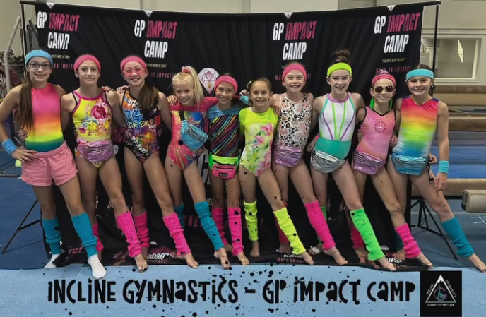 Incline Gymnastics GP Impact Camp in neon